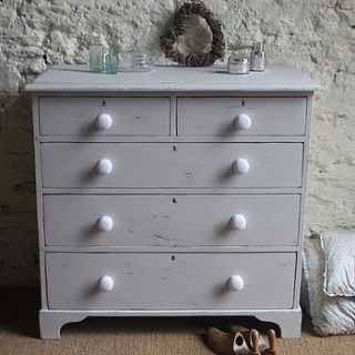 distressed victorian chest of drawers by katie bonas