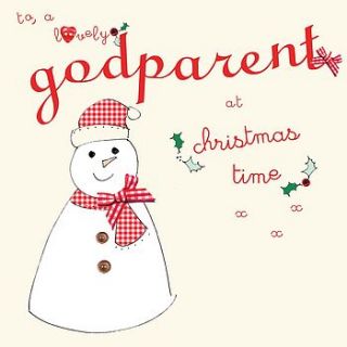 handmade godparent christmas card by laura sherratt designs