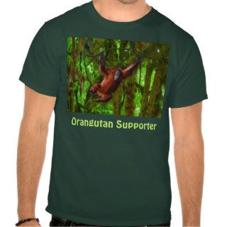 Baby Orangutan & Rainforest Primate Art Shirt