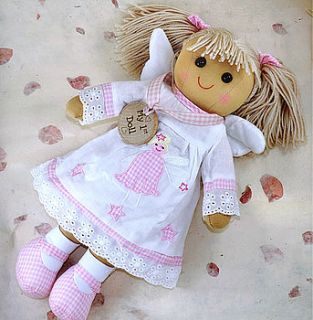 angel fairy rag doll by wooden keepsakes