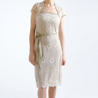 ivory edie lace dress by nancy mac