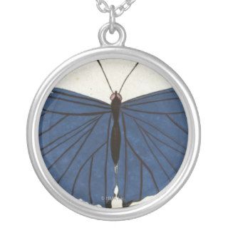 Blue Butterfly Drawing Custom Jewelry