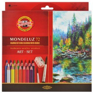 Koh i noor Mondeluz Aquarell Drawing Set. 72 Colored Pencils. 3714