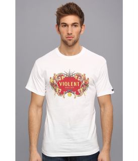 Crooks & Castles Violence Crew T Shirt Mens T Shirt (White)