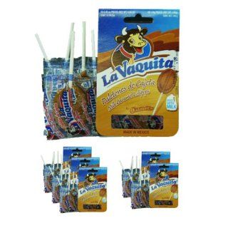 Canels La Vaquita Caramel Lollipops   Strips 10ct   6packs  Suckers And Lollipops  Grocery & Gourmet Food