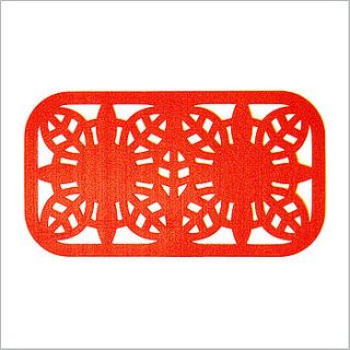 set of two red felt placemats by edition design shop