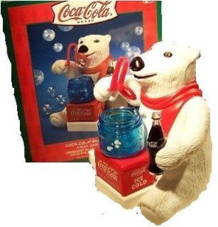 Coca Cola Polar Bear Bubble Blowing Ornament Toys & Games