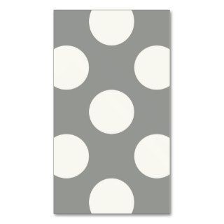 Artistic Abstract Retro Polka Dots Gray White Blue Business Card