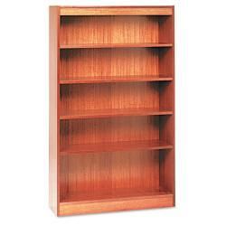 Alera Square Five shelf Corner Bookcase With Finished Back