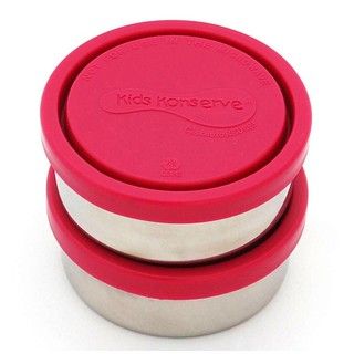 Kids Konserve Round Small Containers In Magenta (set Of 2)
