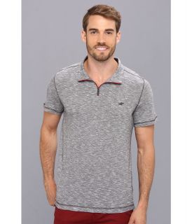 Kenneth Cole Sportswear Half Zip Polo Mens Short Sleeve Pullover (Gray)