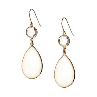 adorn me earrings in white agate and gold by chupi