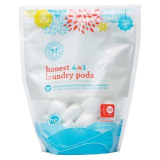 Honest 4 in 1 Natural Laundry Pods Free & Clear   50 Pods