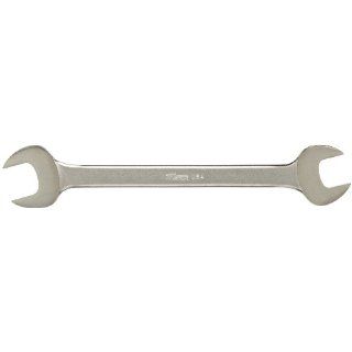 Martin 1726 Forged Alloy Steel 1/2" x 5/8" Opening Offset 15 Degree Angle Double Head Open End Wrench, 6 1/8" Overall Length, Chrome Finish