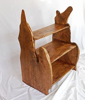 rustic handmade chunky wooden shelves by kwetu