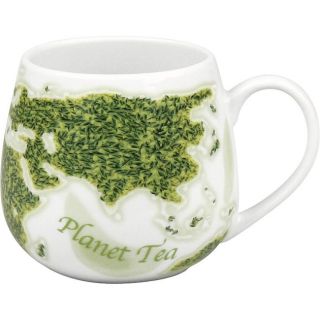 Konitz Planet Tea Snuggle White/ Green 14 oz Mugs (set Of 2)