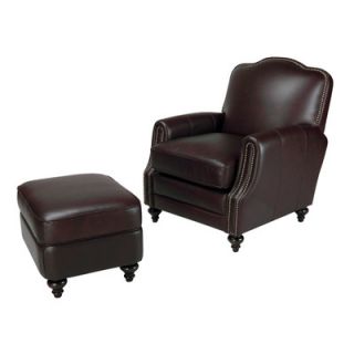 Opulence Home Seville Leather Chair and Ottoman 44501/44506