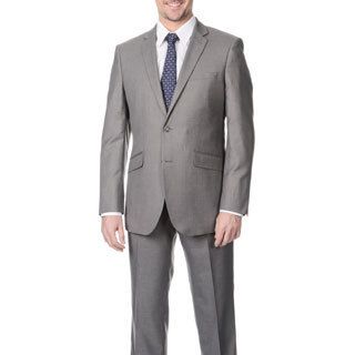 Profile Mens Grey 2 button Slim Suit
