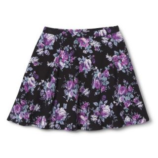 Juniors Printed Skirt   Black/Purple S