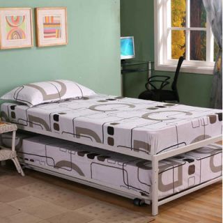 InRoom Designs Logan Twin Platform Hi Riser Bed with Pop Up Trundle