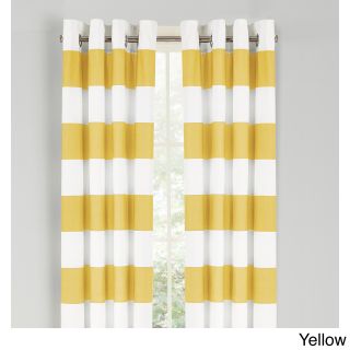 Nautica Nautica Cabana Stripe Grommet Top Curtain Panel Pair Yellow Size 52 x 84