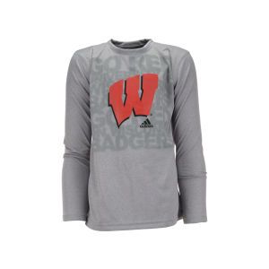 Wisconsin Badgers adidas NCAA Youth Cheer Block Long Sleeve T Shirt
