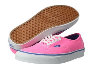 Vans Authentic Pink/Palace Blue) Skate Shoes (Pink)