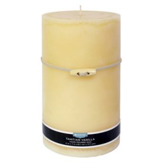 White Mottled Pillar Candle    4X7