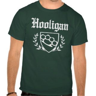 Irish Hooligan   Brass Knuckle Crest T Shirts