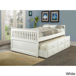 Donco Kids Donco Kids Mission Honey Captains Trundle Full size Bed White Size Full