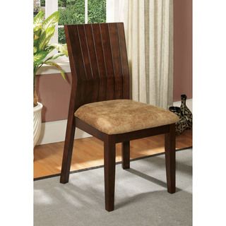 Furniture Of America Dustin Angled Walnut Dining Chair (set Of 2)
