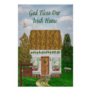 Irish Blessing Cottage Print