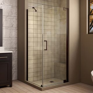 Dreamline Elegance 34 In. D X 30 In. W X 72 In. H Frameless Pivot Shower Enclosure