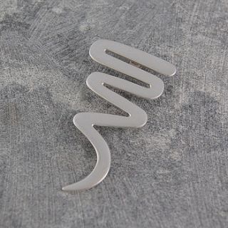 artistic sterling silver squiggle brooch by otis jaxon silver and gold jewellery