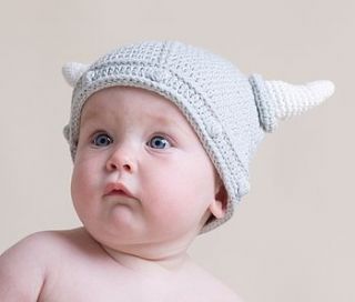 hand crochet baby viking hat by attic