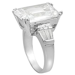Tressa Collection Silvertone Emeraldt CZ Bridal & Engagement Ring Journee Collection Cubic Zirconia Rings
