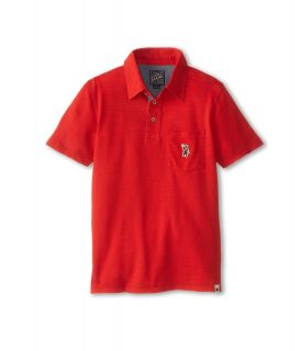 Lucky Brand Kids Surf Bear Slub Polo Boys Short Sleeve Knit (Red)