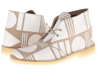 Clarks Desert Pattern Mens Shoes (White)