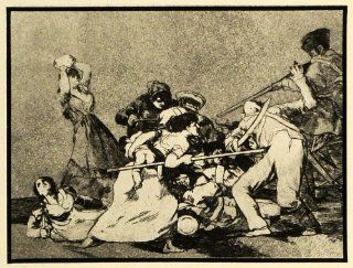 1937 Print Francisco Goya War Bonaparte Peninsula Bourbon Restoration Spain Art   Original Halftone Print  