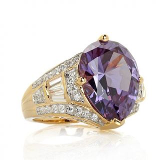Victoria Wieck 10.53ct Absolute™ Pear Simulated Alexandrite Ring