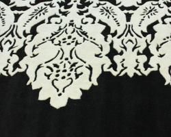 nuLOOM Handmade Italia Damask Black Wool Rug (7'6 x 9'6) Nuloom 7x9   10x14 Rugs