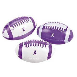 12 Purple Awareness Ribbon Footballs Health & Personal Care