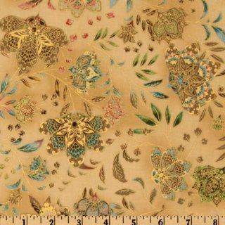 44'' Wide La Scala Crewel Vintage/Sand Fabric By The Yard