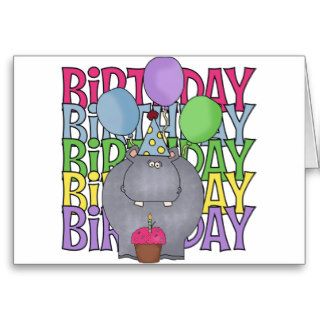 Birthday Hippo Children's Gift Greeting Cards