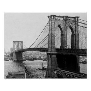 Brooklyn Bridge, New York Poster