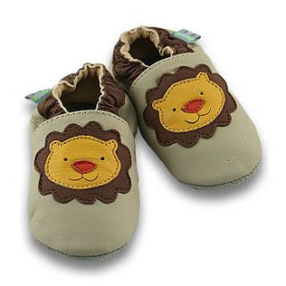 soft leather lion baby shoes by auntie mims