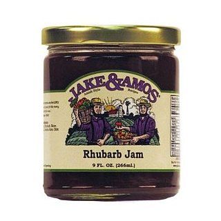 Jake & Amos Rhubarb Jam   2 x 9oz Jars  Jams And Preserves  Grocery & Gourmet Food