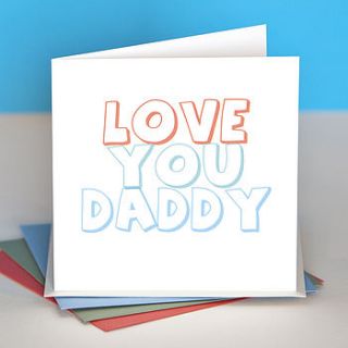 personalised 'love you dad' father's day card by belle photo ltd