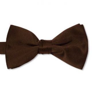 Chocolate Brown Satin Mens 2 1/2" Bow Tie Tie And Cumberbund Clothing