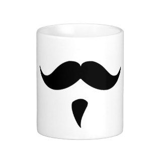 Funny Girly  Black Mustache Coffee Mug